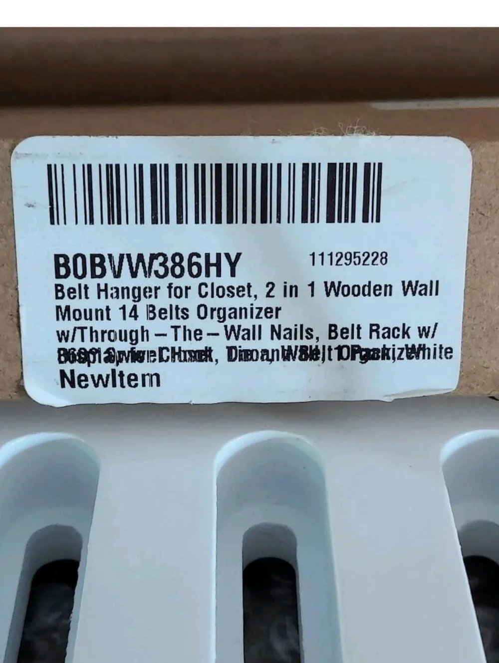 Belt Hanger Holds 14 Belts Wall Mount Or Closet Hanger White New